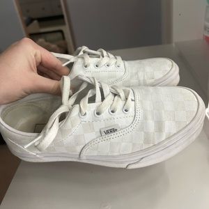 White checkered vans